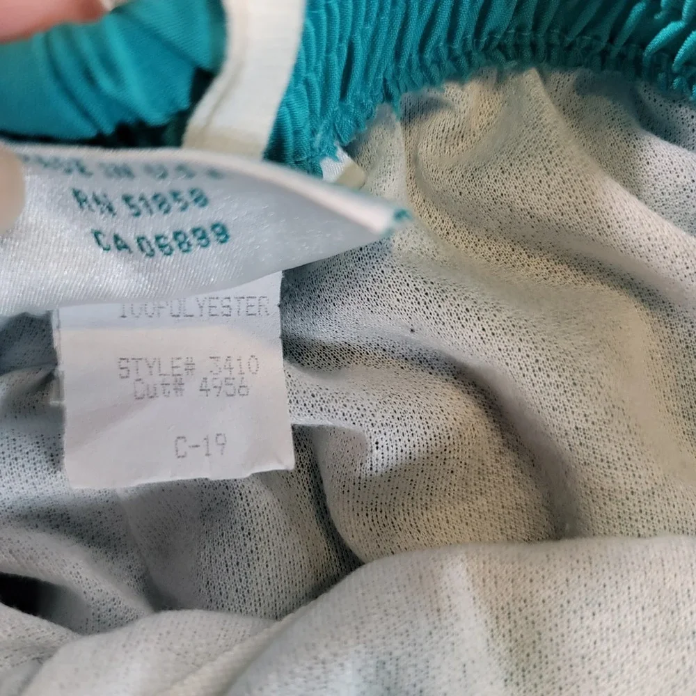 Vintage Lilys of Beverly Hills Tracksuit Teal Geometric Windbreaker Set Large
